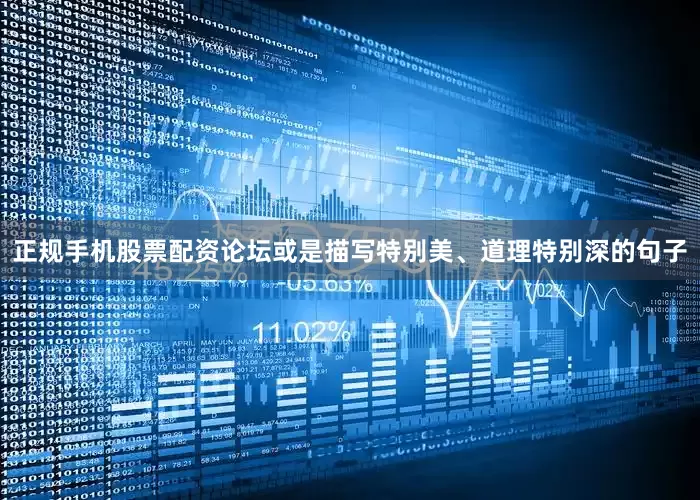 正规手机股票配资论坛或是描写特别美、道理特别深的句子